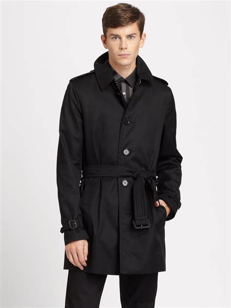 burberry black men's trench|men's Burberry trench coat classic.